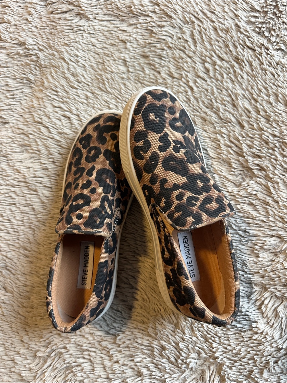 Steve Madden Leopard-Print Slip-On Sneakers - Tan & Black